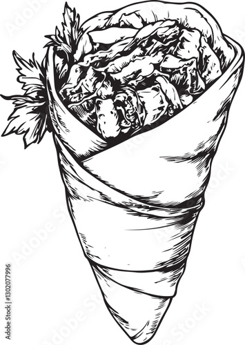 traditional food shawarma