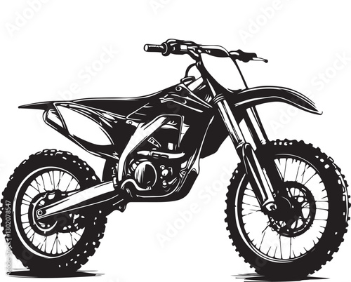 motorcycle isolated on white