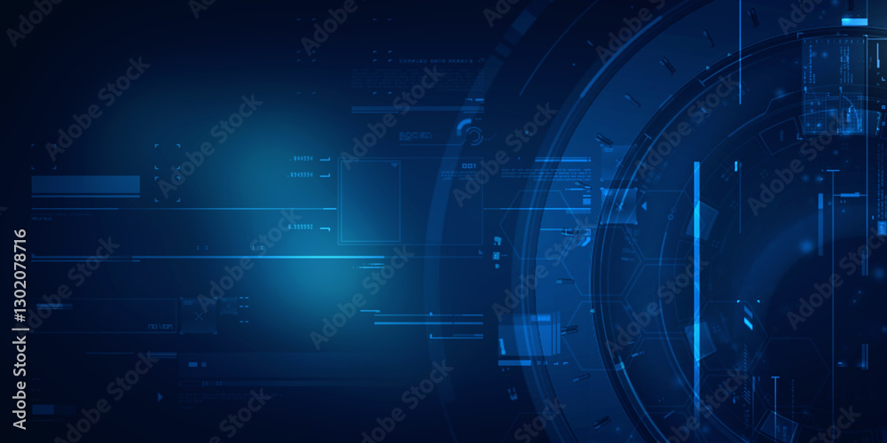 Obraz premium 2d illustration Abstract futuristic electronic circuit technology background