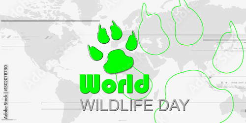 Canvas Print A captivating and vibrant image representing World Wildlife Day, celebrated glo