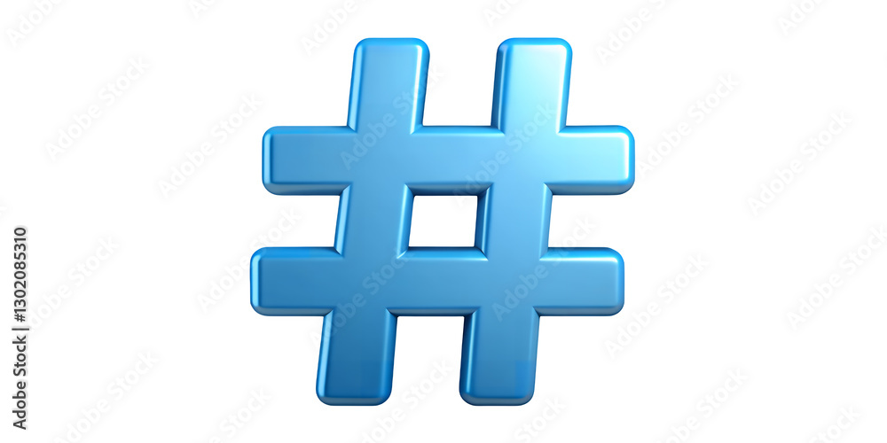 Obraz premium Download Free Hashtag PNG Images – Transparent, High-Quality Hashtag Icons & Stickers.AI Generated.