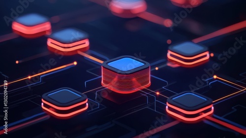 ETL concept. Futuristic Abstract Digital Interface for ETL Data Visualization and Analytics