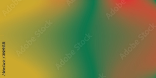 Mesh gradient with grain texture. Red, green, yellow colors. Abstract banner. Black history month.