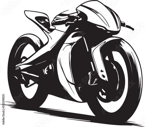 motorcycle on a white background
