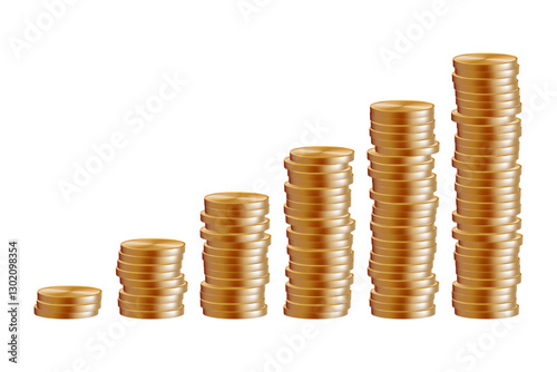 Coin stack, gold medal 3d drop. Money fall emoji, casino pile mountain of euro cents. Old golden cent rate icon. Vector render of lucky loan cash. US dollar penny gui reward. Floating game stock grow