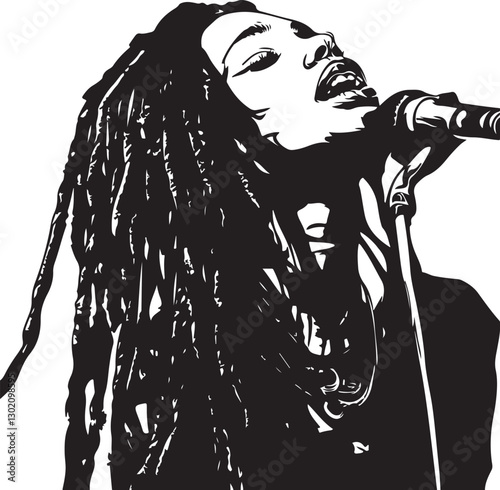 singer with microphone