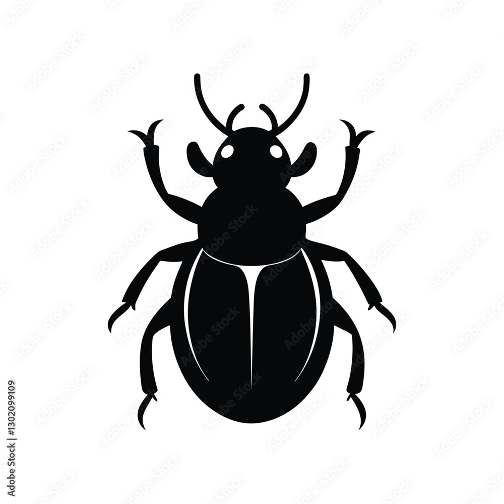 Dung beetle insects icon of silhouette black shape vector illustration 3011 Dung beetle insects icon of silhouette black shape vector illustration 3011