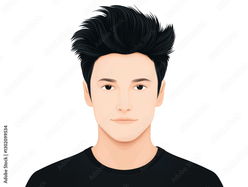 Man in black, a stylish portrait of in dark clothing Man in black, a stylish portrait of in dark clothing