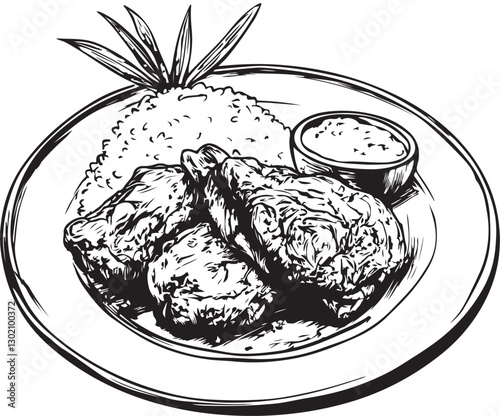 rendang on a plate