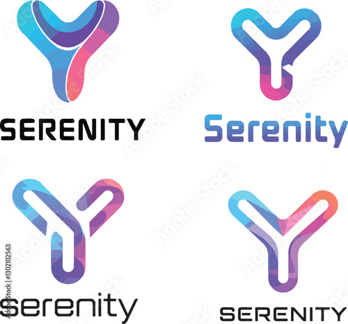  Serenity – Sleek & Modern Tech-Inspired Logo Design.