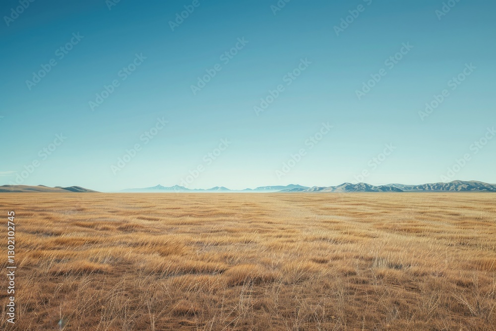 High Resolution Picture of Landscape View of Vast Open Plain with Clear Horizon High Resolution Picture of Landscape View of Vast Open Plain with Clear Horizon