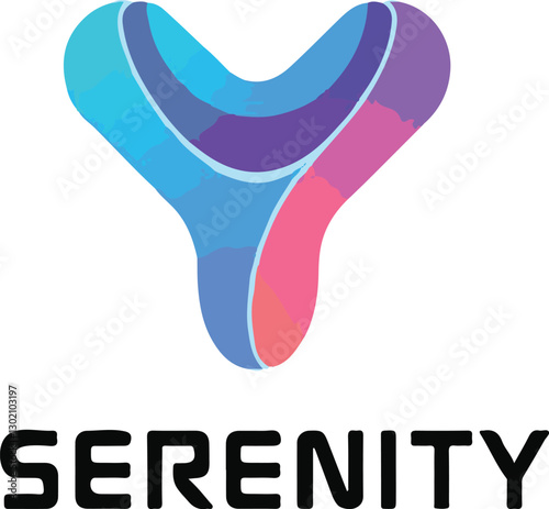 Serenity – Sleek & Modern Tech-Inspired Logo Design.