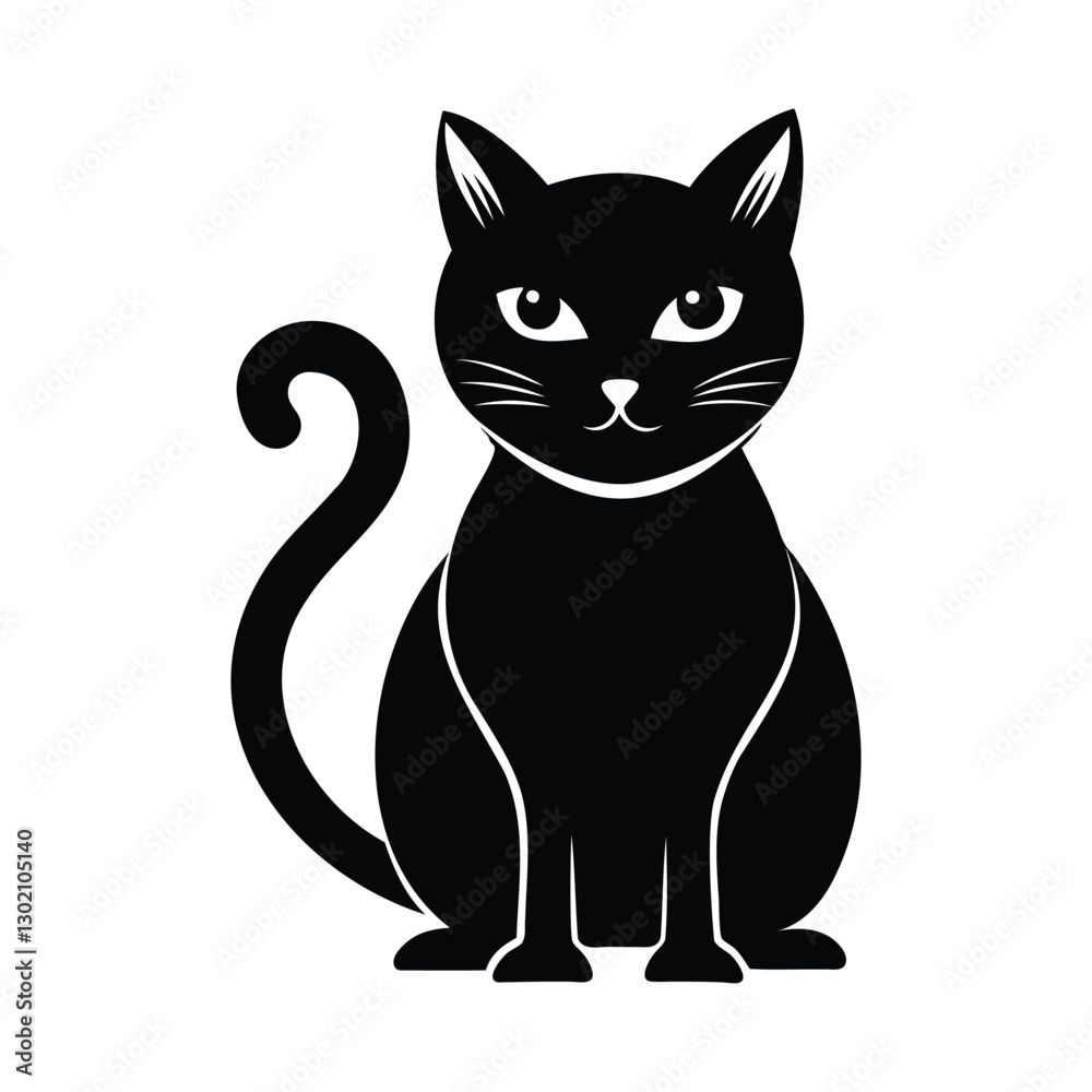 cat icon of silhouette black shape vector illustration 201312 cat icon of silhouette black shape vector illustration 201312
