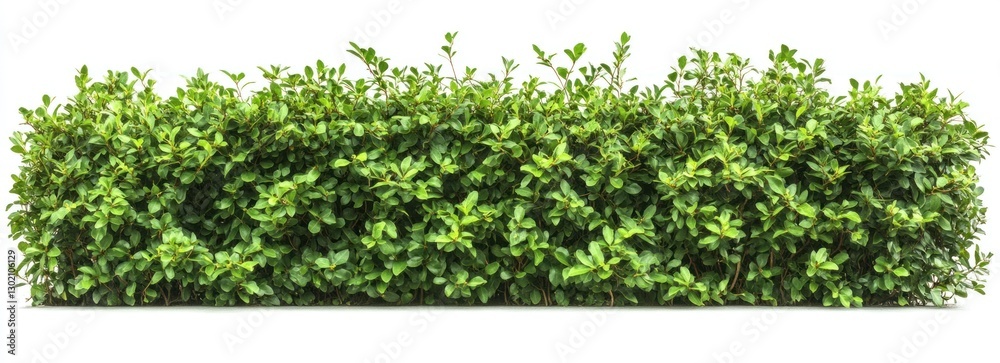 Lush green hedge isolated on white background. Lush green hedge isolated on white background.