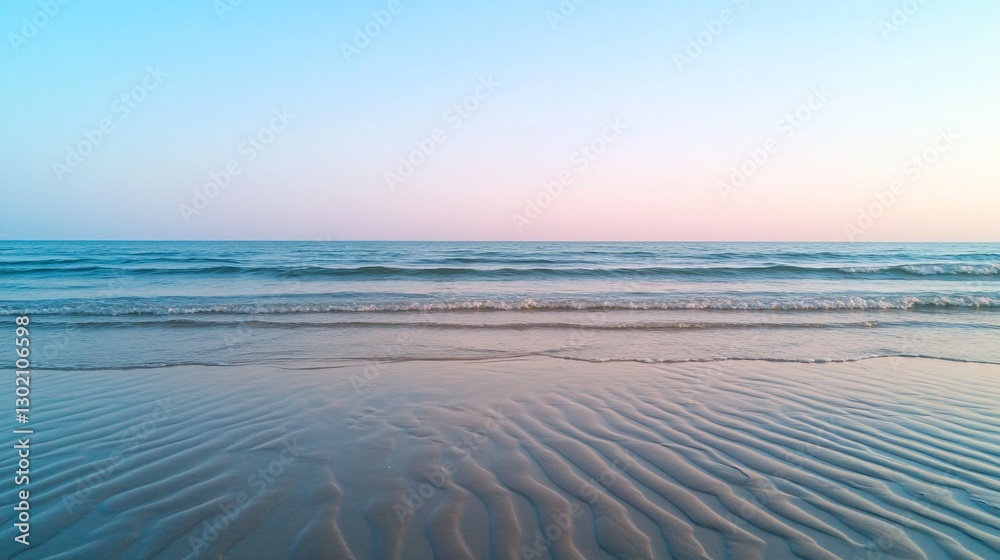 Soft Waves on Sandy Beach at Dawn Soft Waves on Sandy Beach at Dawn