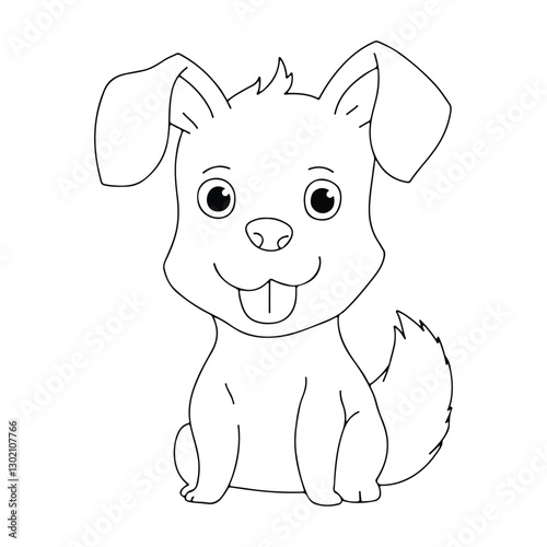 coloring page dog