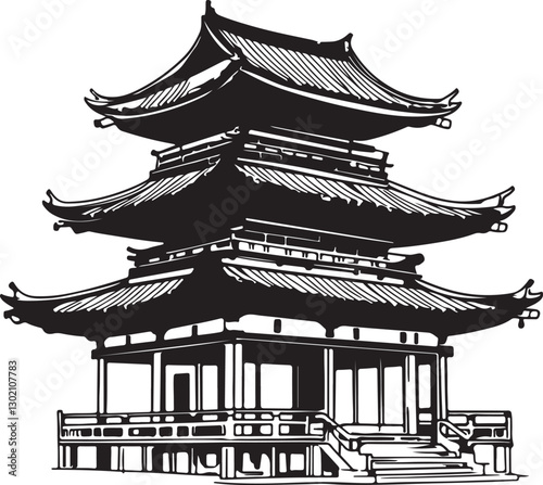 japanese temple in the autumn