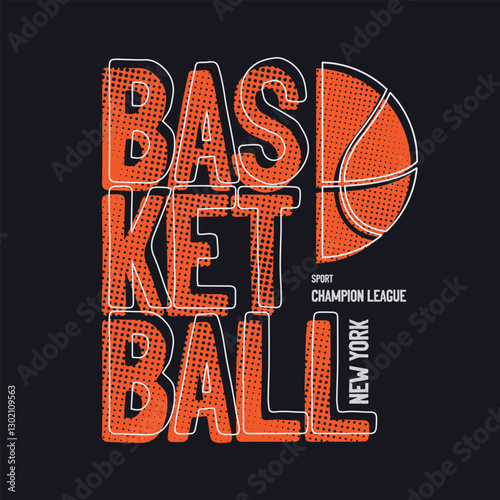 Basketball graphic design typography for print t shirt