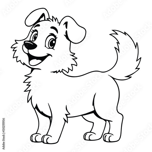 coloring page dog