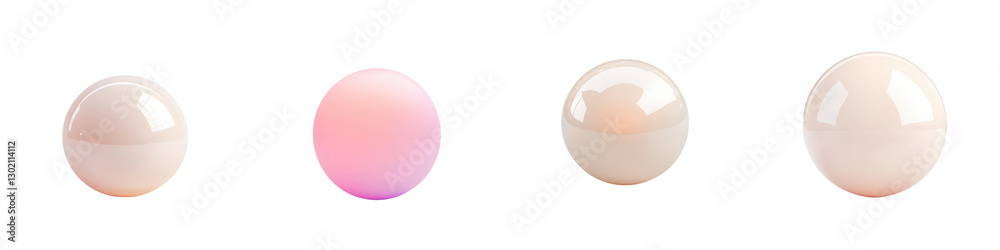 Elegant and modern minimalist abstract composition featuring a group of pastel colored spherical orbs arranged in a clean geometric pattern This 3D digital render showcases a soft Elegant and modern minimalist abstract composition featuring a group of pastel colored spherical orbs arranged in a clean geometric pattern This 3D digital render showcases a soft