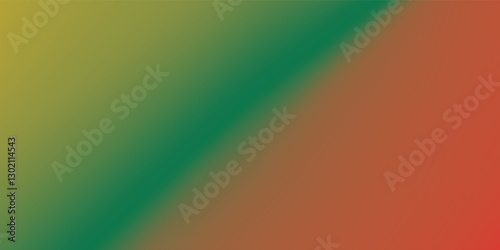Mesh gradient with grain texture. Red, green, yellow colors. Abstract banner. Black history month.