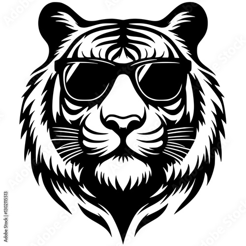 Cool tiger portrait
