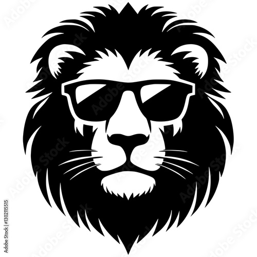 Cool lion portrait