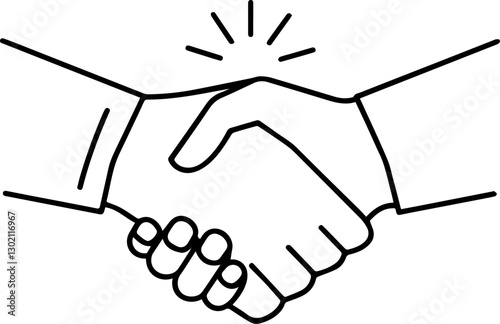 Startup founder concept Handshake illustration symbolizing agreement and collaboration.