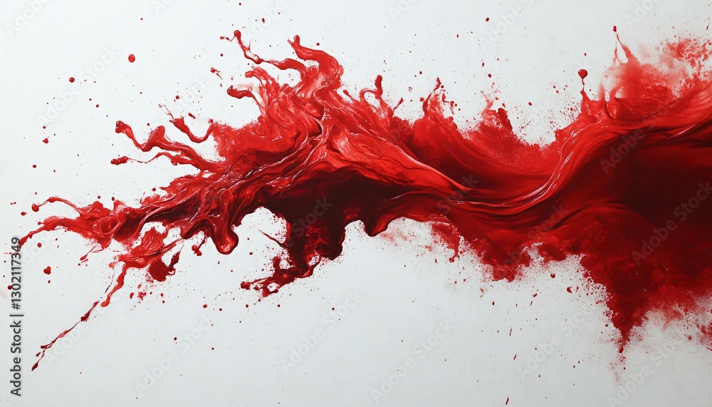 Vibrant Red Liquid Splash on White Background Capturing Energy and Movement in Abstract Art Vibrant Red Liquid Splash on White Background Capturing Energy and Movement in Abstract Art