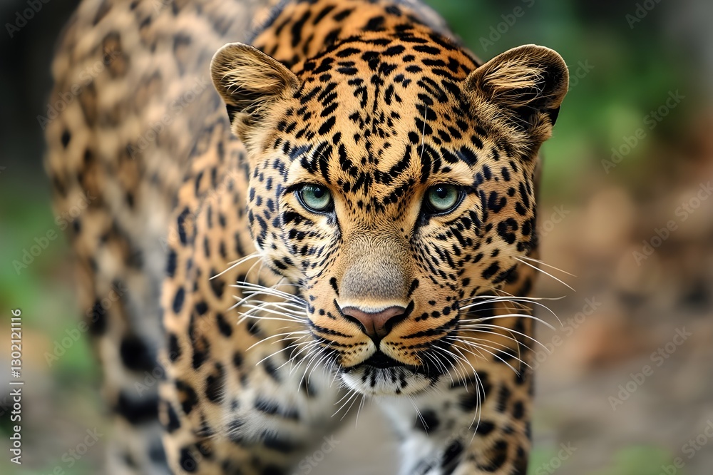 Naklejka premium Star Tiger With its skin filled with round patterns and contrasting colors, natural beauty is full of mystery. Every step is agility, reflecting strength and elegance in one body