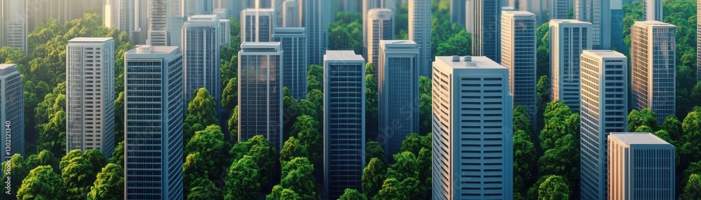 Urban development action in city skyline modern architecture green environment aerial view sustainability concept Urban development action in city skyline modern architecture green environment aerial view sustainability concept