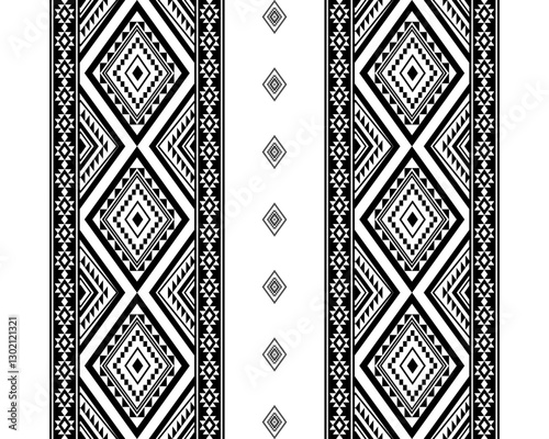 Geometric ethnic oriental seamless pattern traditional Design for background,carpet,wallpaper.clothing,wrapping,Batik fabric,Vector illustration.embroidery style, sadu