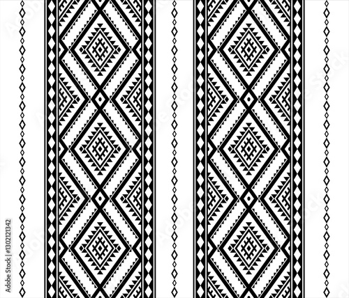 Geometric ethnic oriental seamless pattern traditional Design for background,carpet,wallpaper.clothing,wrapping,Batik fabric,Vector illustration.embroidery style, sadu