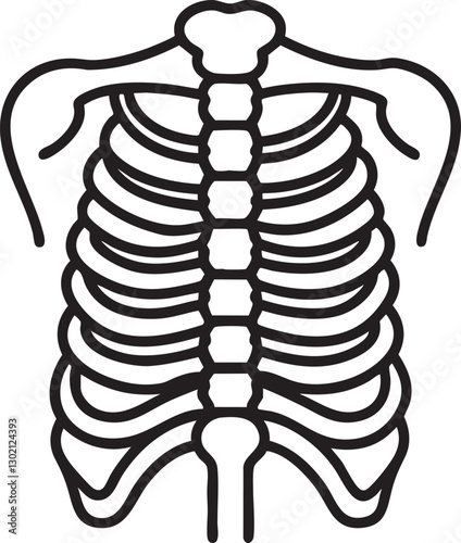  x ray silhouette vector art illustration