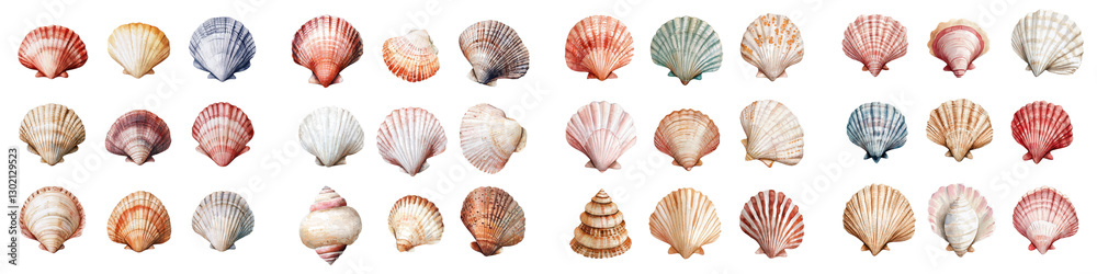 Assortment of Diverse Seashells in Seaside Still Life Composition Coastal Nautical Natural Textures and Patterns from the Ocean Assortment of Diverse Seashells in Seaside Still Life Composition Coastal Nautical Natural Textures and Patterns from the Ocean
