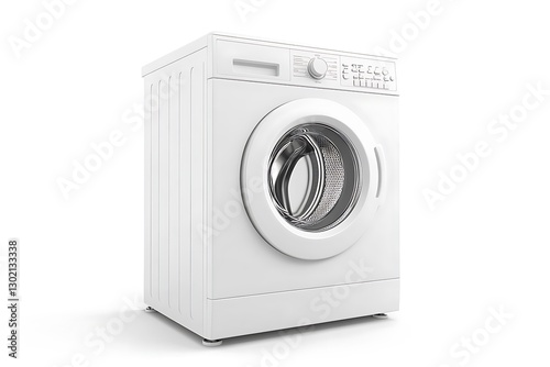 Washing machine isolated on white background.