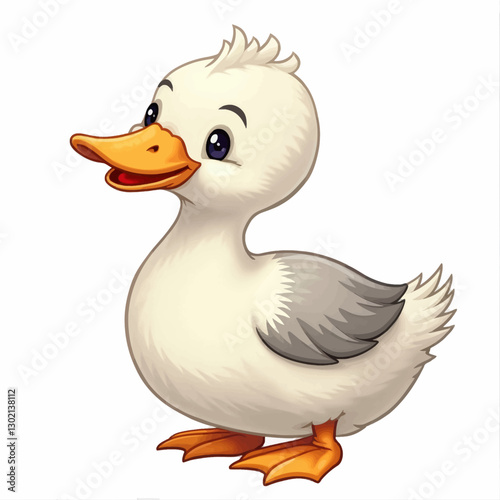 Cartoon Duckling with Transparent Background