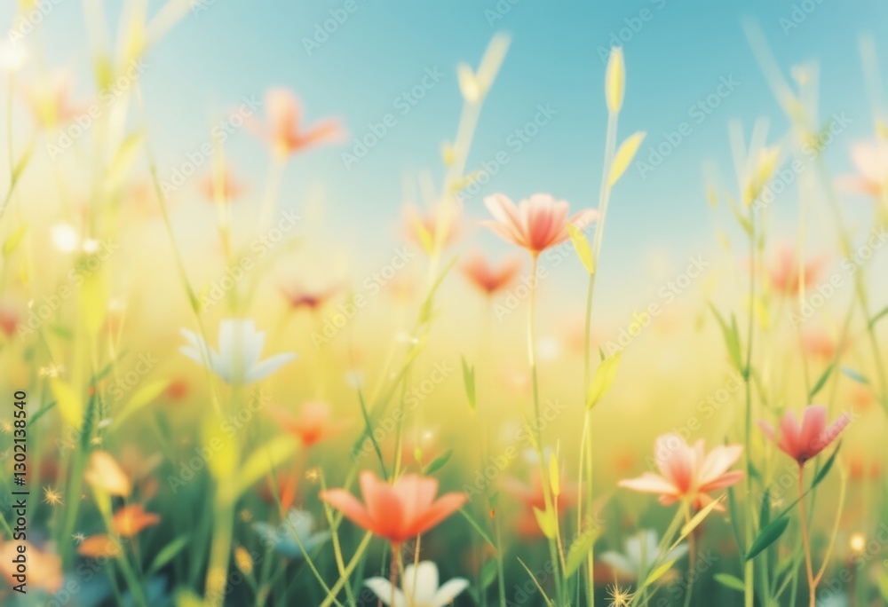 Fototapeta premium dreamy flower summer background glimmerish