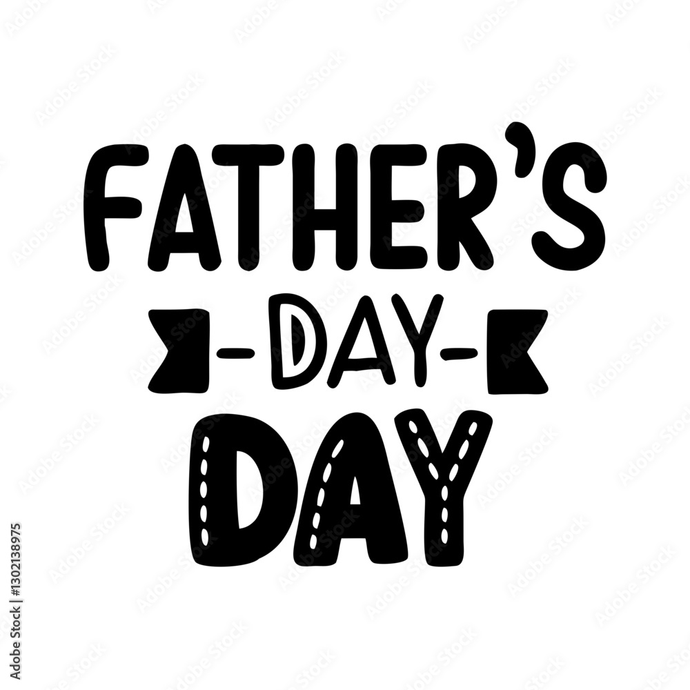 Happy Father's Day typography in vector form.Silhouette of giving high-five with text happy father's day, vector Happy Father's Day typography in vector form.Silhouette of giving high-five with text happy father's day, vector