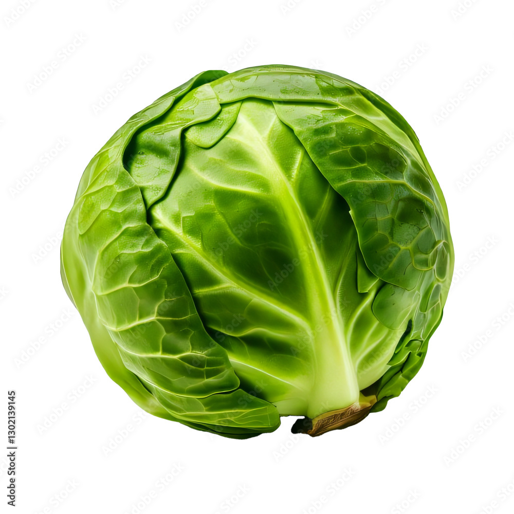 Fototapeta premium 019-Brussels sprouts Commercial isolate with white background no cast shadow