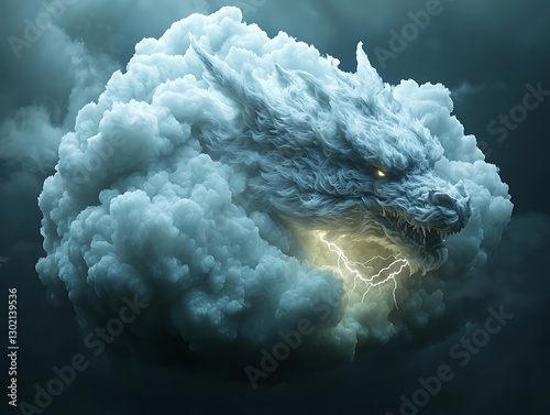 Dragon Head in Storm Cloud