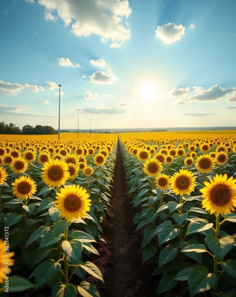 Fototapeta premium field of sunflowers