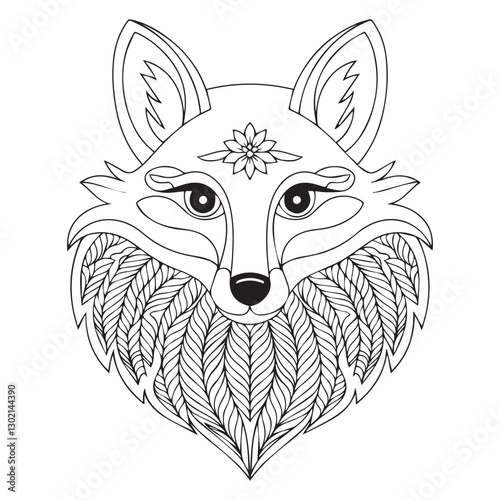 wolf Mandala Coloring Pages Wolf head stylized, 
