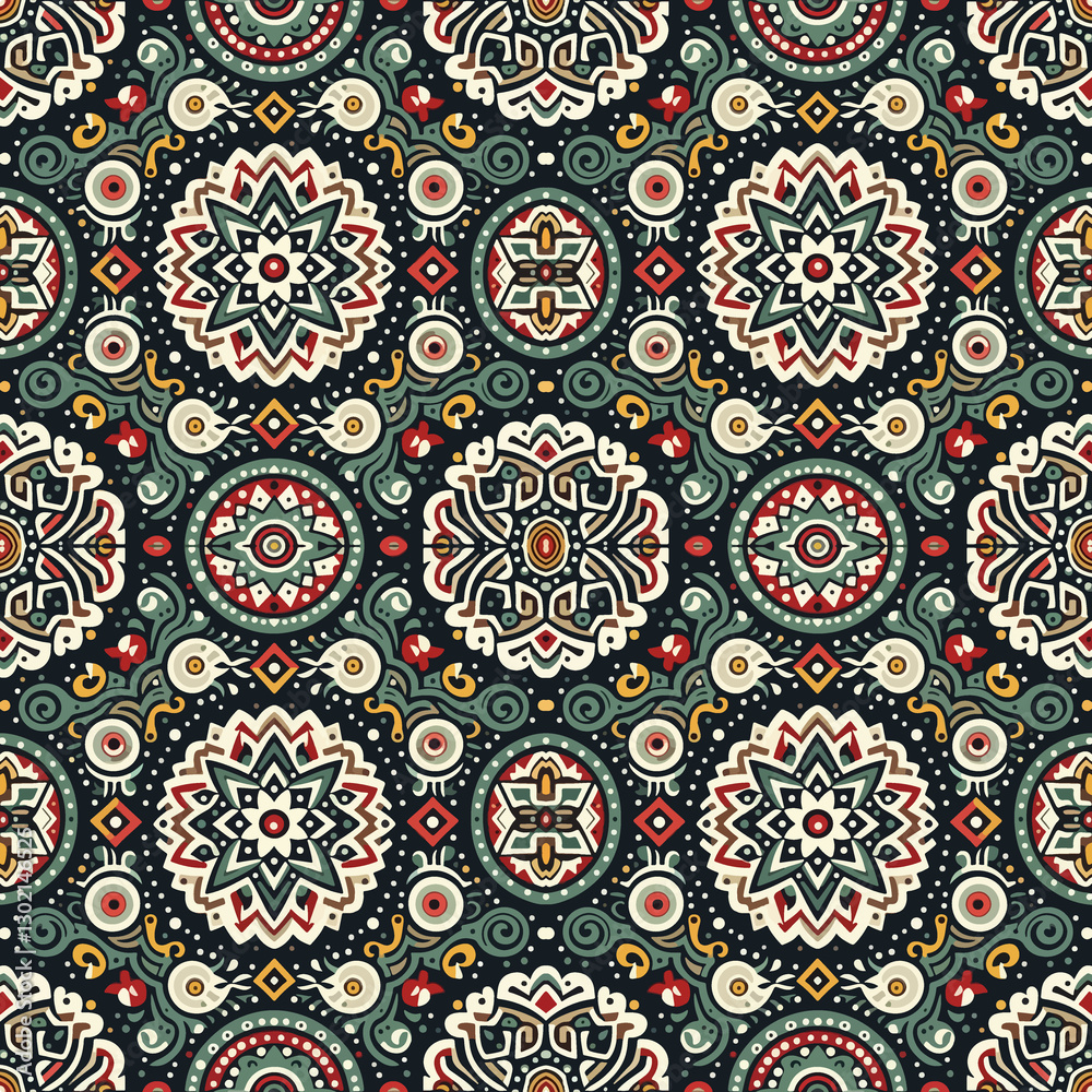 vector seamless pattern with flowers abstract vector seamless pattern with flowers abstract