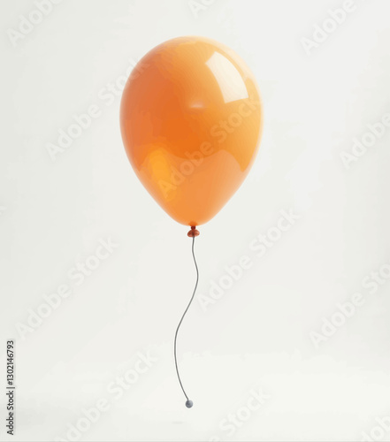 Orange balloon with transparent background