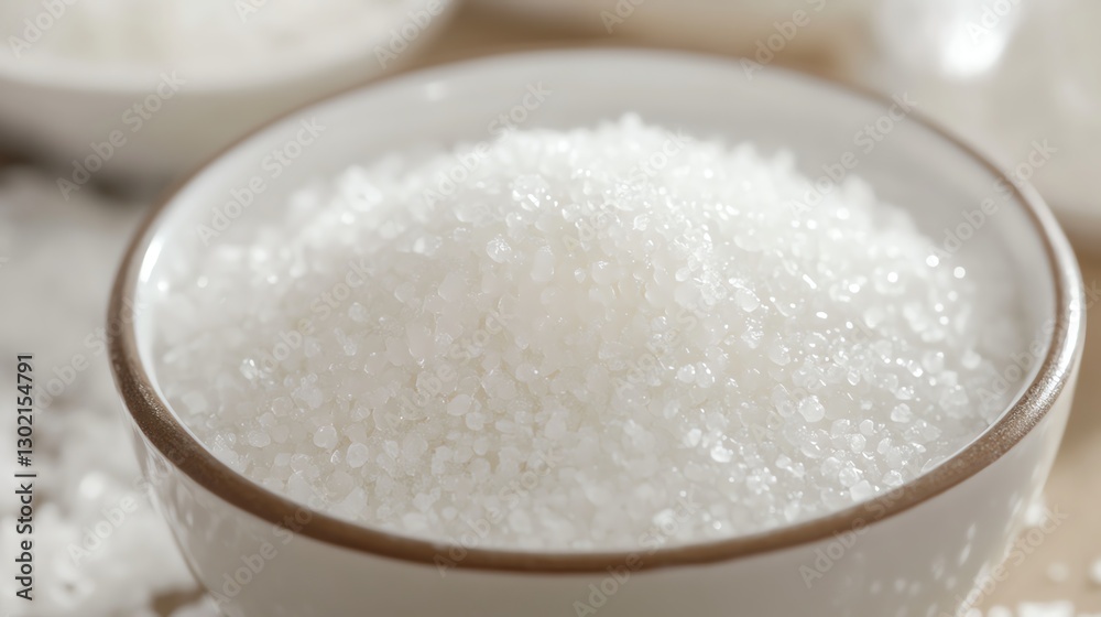 Salt in a bowl on a wooden surface, with scattered salt nearby. Salt in a bowl on a wooden surface, with scattered salt nearby.