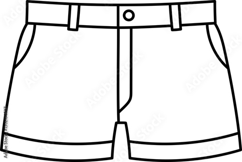 hand drawn shorts outline illustration