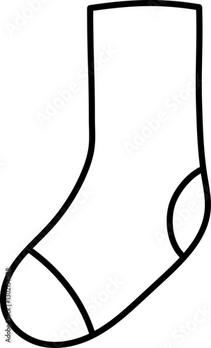 hand drawn sock outline illustration