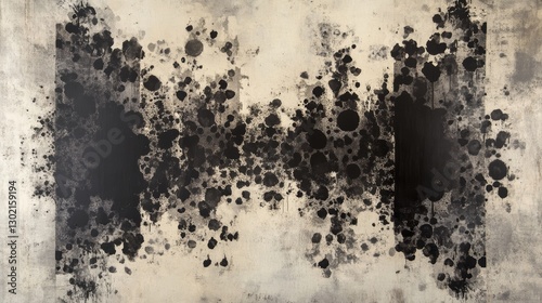 Wallpaper Mural Subtle Abstract Patterns: Ink Splatter Elegance  Torontodigital.ca