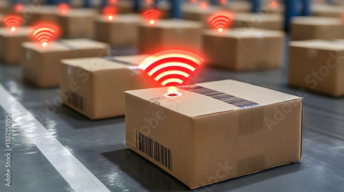 Warehouse boxes with wireless tracking